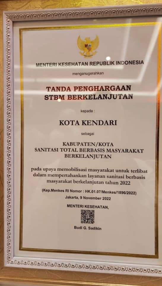 Kota Kendari Raih Tiga Penghargaan STBM Award Tahun 2022 MNC Trijaya